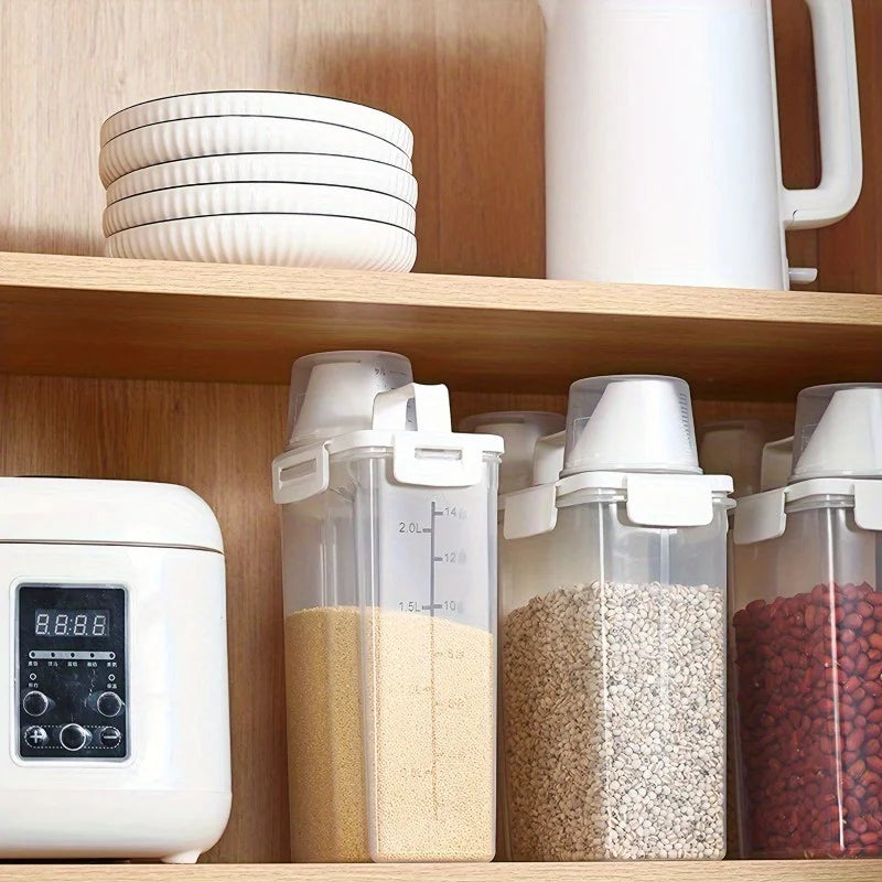 4pcs/set Airtight Food Storage Container with Lid  Ideal for Grain,