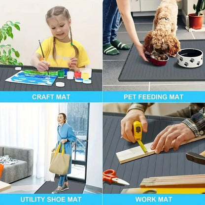 Durable  Under-Sink Mat - Waterproof Drip Tray Liner For Kitchen &