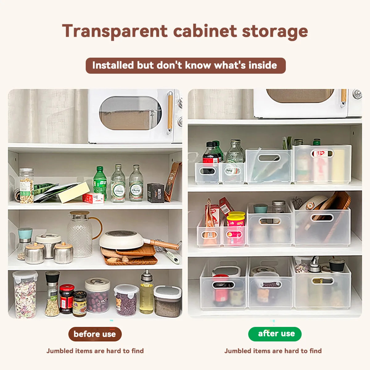 WORTHBUY Cabinet Folding Storage Box With Handle Multi-functional