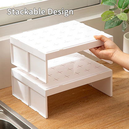 WORTHBUY Cabinet Cup Storage Rack Stackable Glass Cup Drying Rack
