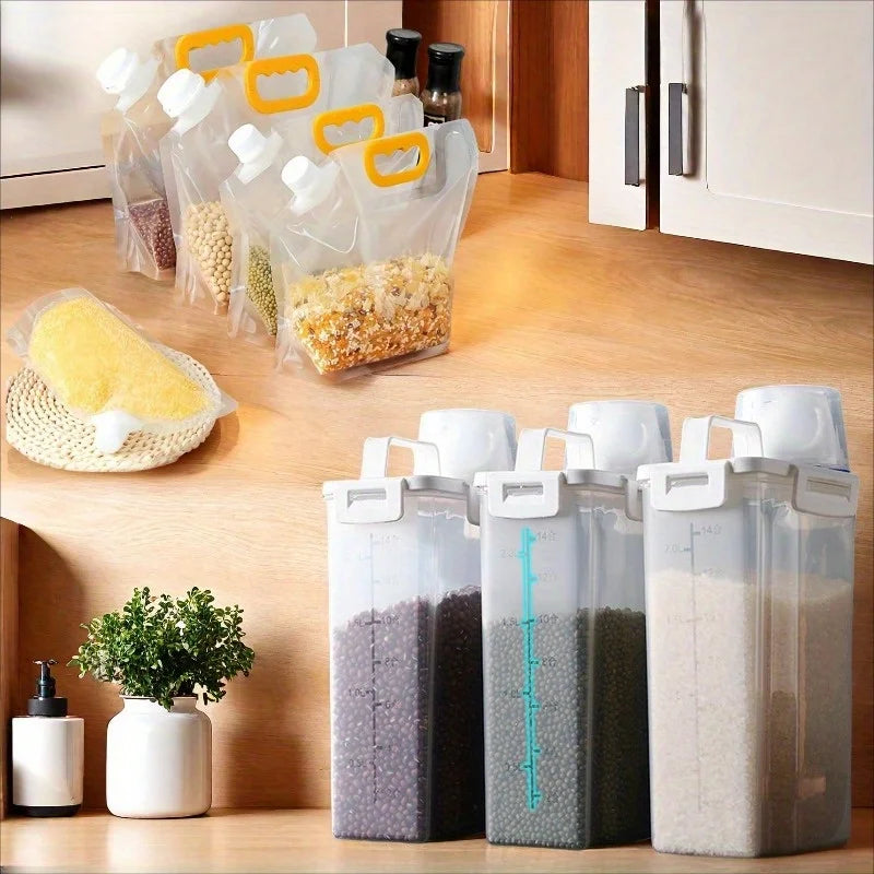 4pcs/set Airtight Food Storage Container with Lid  Ideal for Grain,