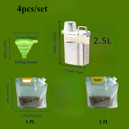 4pcs/set Airtight Food Storage Container with Lid  Ideal for Grain,