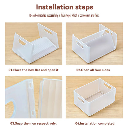 WORTHBUY Cabinet Folding Storage Box With Handle Multi-functional