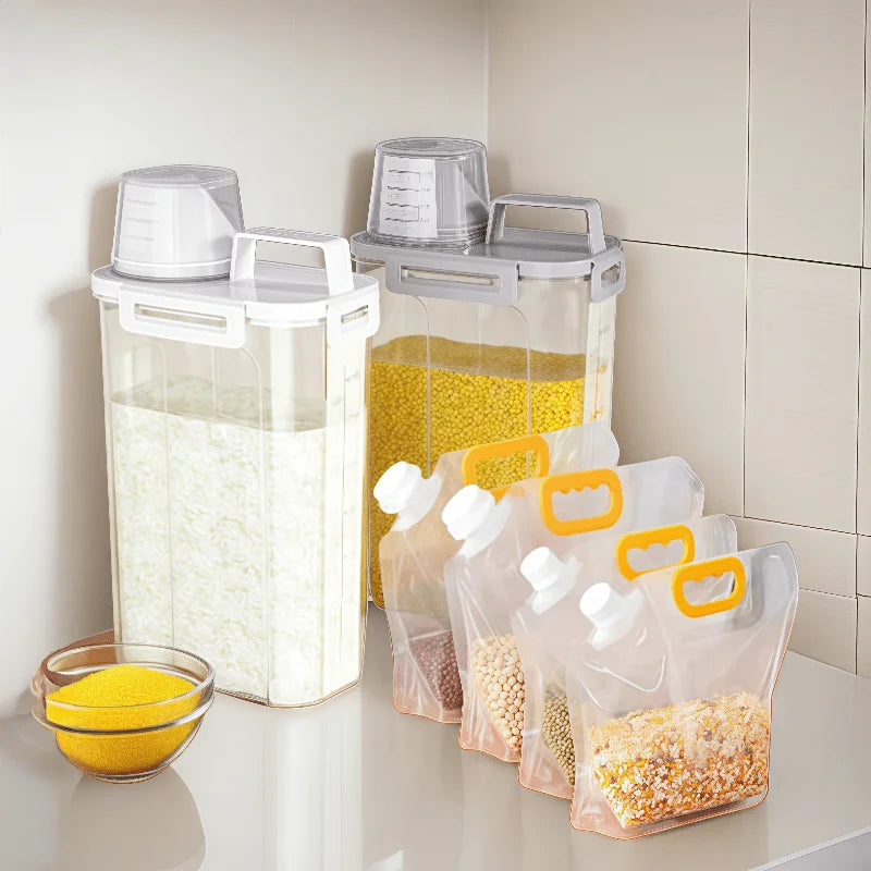 4pcs/set Airtight Food Storage Container with Lid  Ideal for Grain,