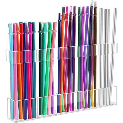 1pc Acrylic Straw Holder, Straw organizer