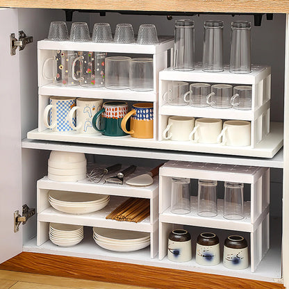 WORTHBUY Cabinet Cup Storage Rack Stackable Glass Cup Drying Rack