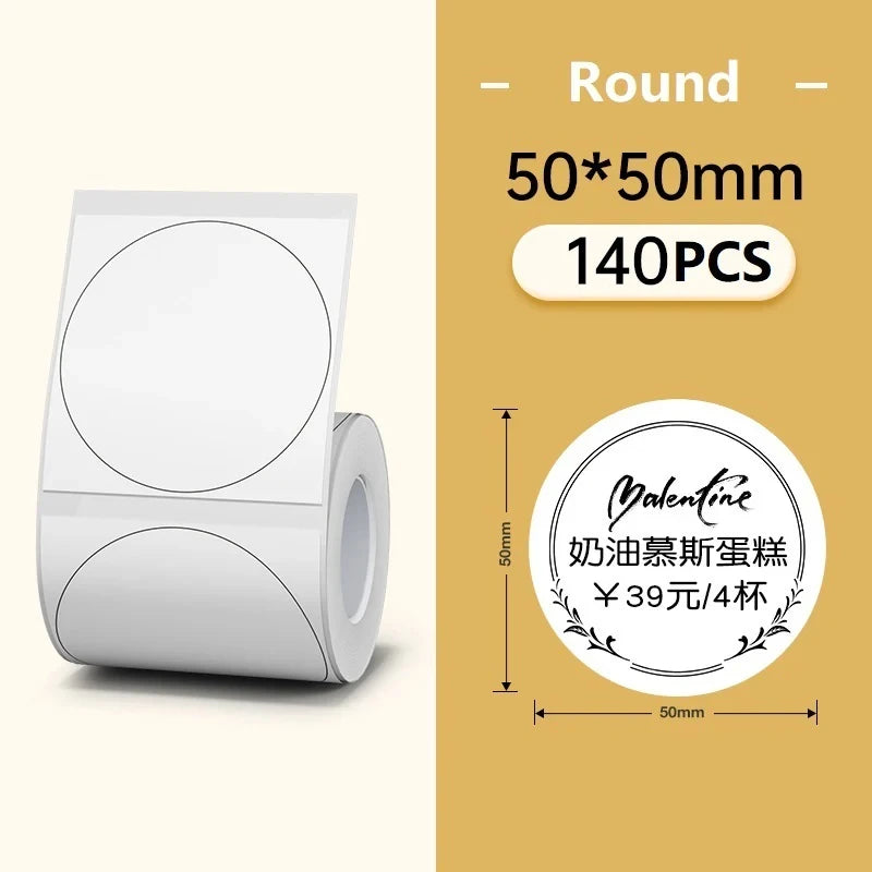 Niimbot Labels Sticker White/Color/Transparent Thermal Adhesive Paper Roll Printer Paper For Niimbot B1 B21 Portable Printer