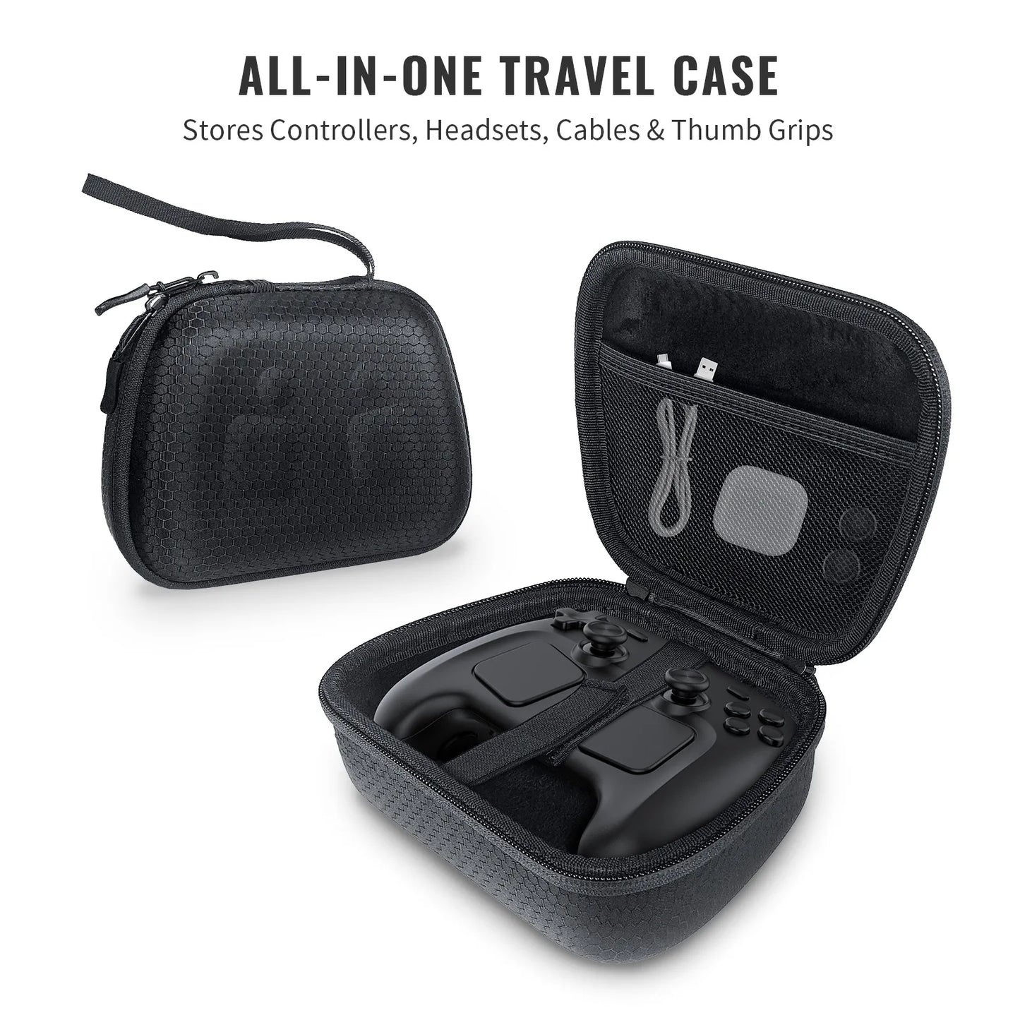 Carrying Case Compatible with Steam Controller Protective Storage Bag for NS2 PRO/PS5/PS4 Controller Hard Shell Travel Case