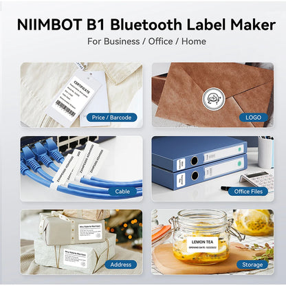 Niimbot B1/B1 PRO Thermal Label Printer Wireless Self-adhesive Bluetooth Inkless Label Maker for Business Price-Tag Sticker